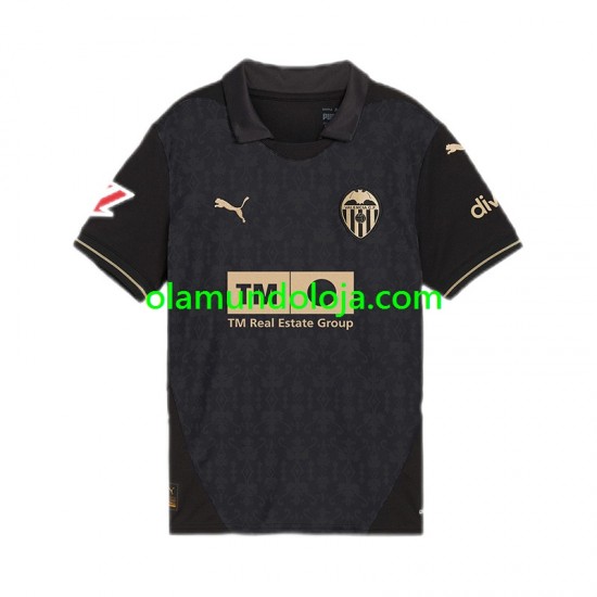 Camisola Valencia Homem Equipamento Segundo 2024-2025 Manga Curta